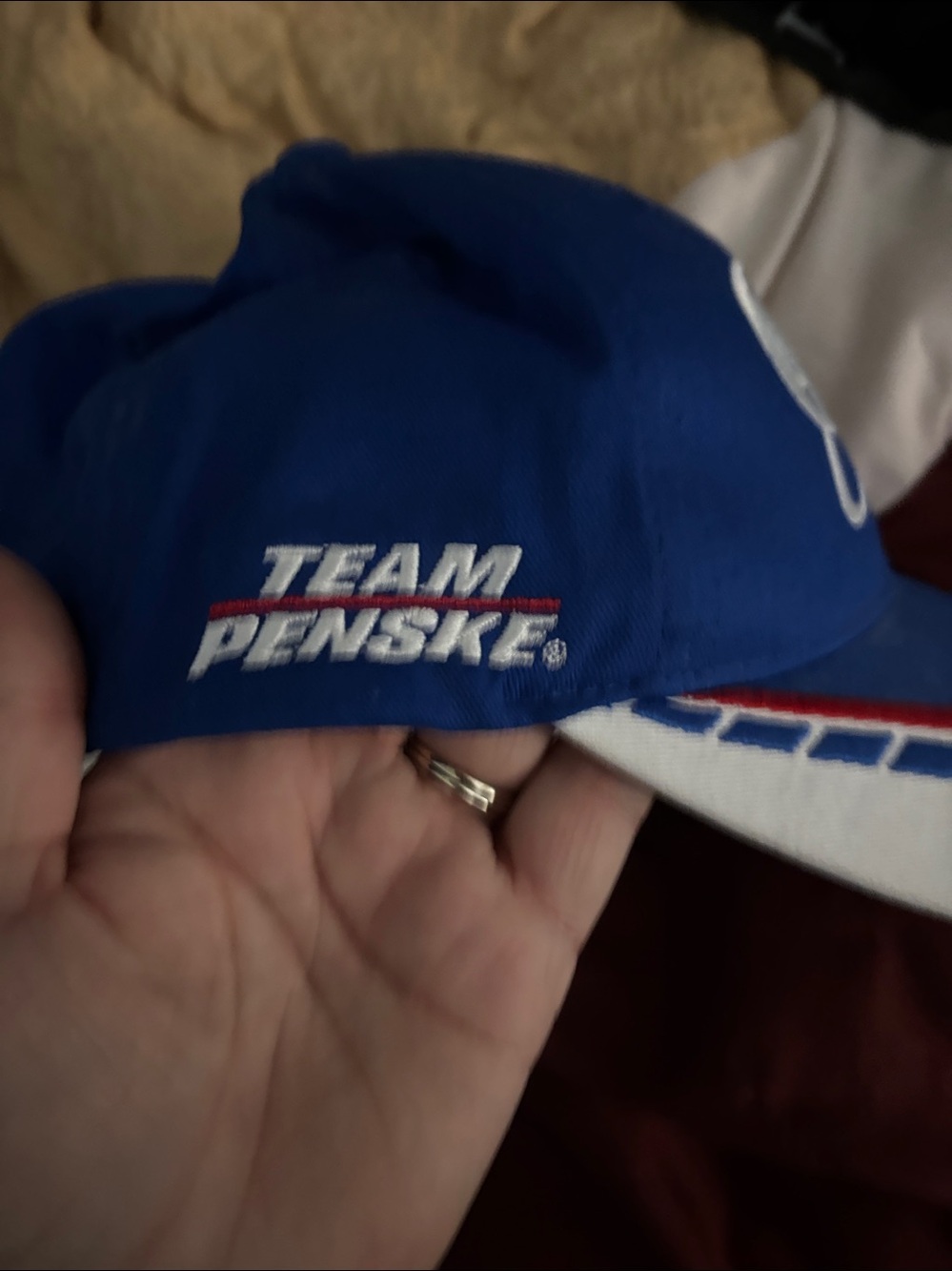 Branded Men's Blue Racing Cap - Picture 2 of 4